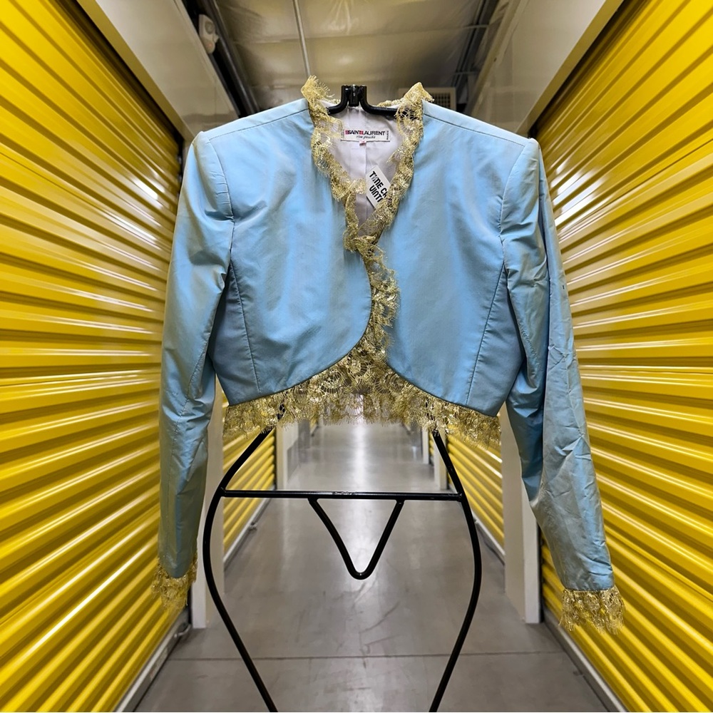 Vintage Saint Laurent Tafetta Cropped Jacket